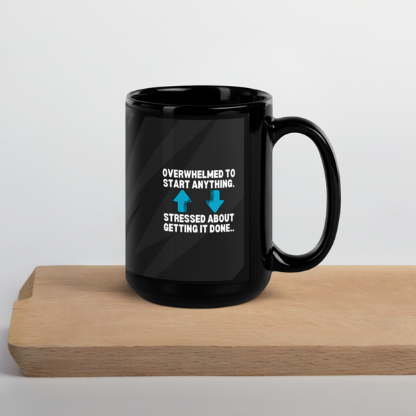 Own Your Chaos ADHD Black Glossy Mug — Identity | ILLTOCHILL