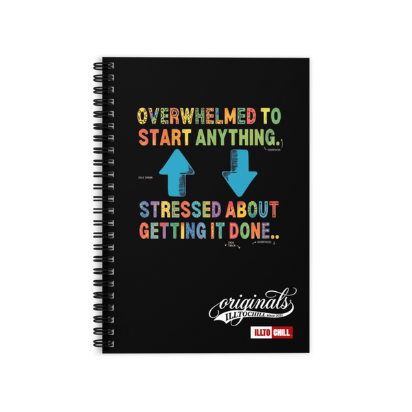 ADHD Ruled Line Spiral Notebook — Chaos Has an Outline Now | ILLTOCHILL