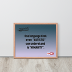 Autistic Acceptance Framed Poster — Wired Different | ILLTOCHILL
