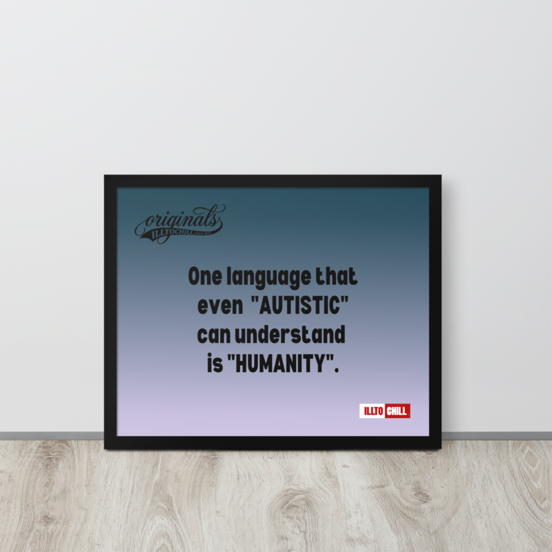 Autistic Acceptance Framed Poster — Wired Different | ILLTOCHILL
