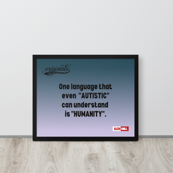 Autistic Acceptance Framed Poster — Wired Different | ILLTOCHILL