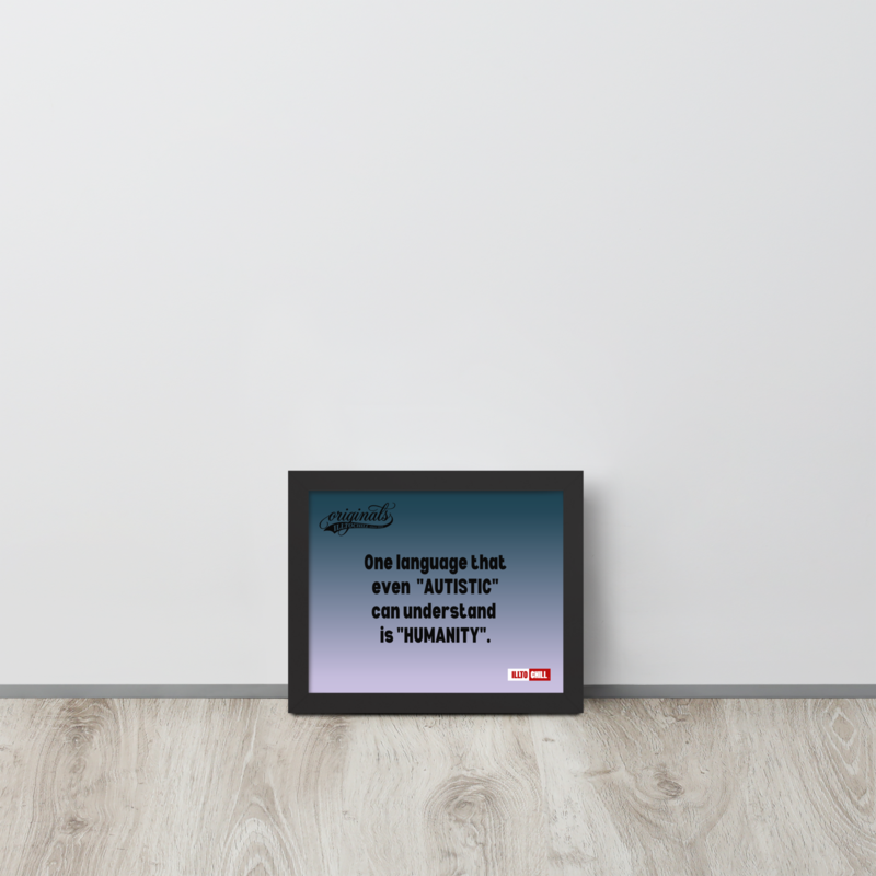 Autistic Acceptance Framed Poster — Wired Different | ILLTOCHILL