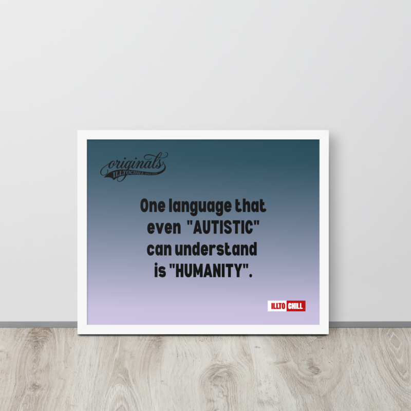 Autistic Acceptance Framed Poster — Wired Different | ILLTOCHILL