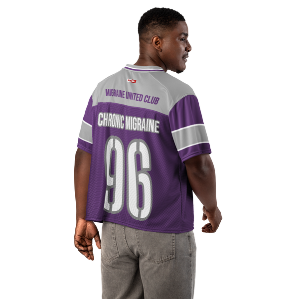 ILLTOCHILL Chronic Migraine awareness and support Boxy football jersey