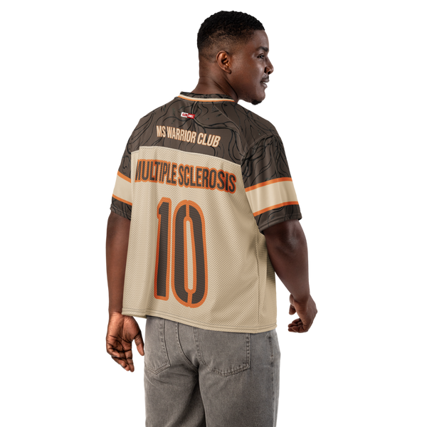 ILLTOCHILL MS Multiple Sclerosis awareness and support Boxy football jersey