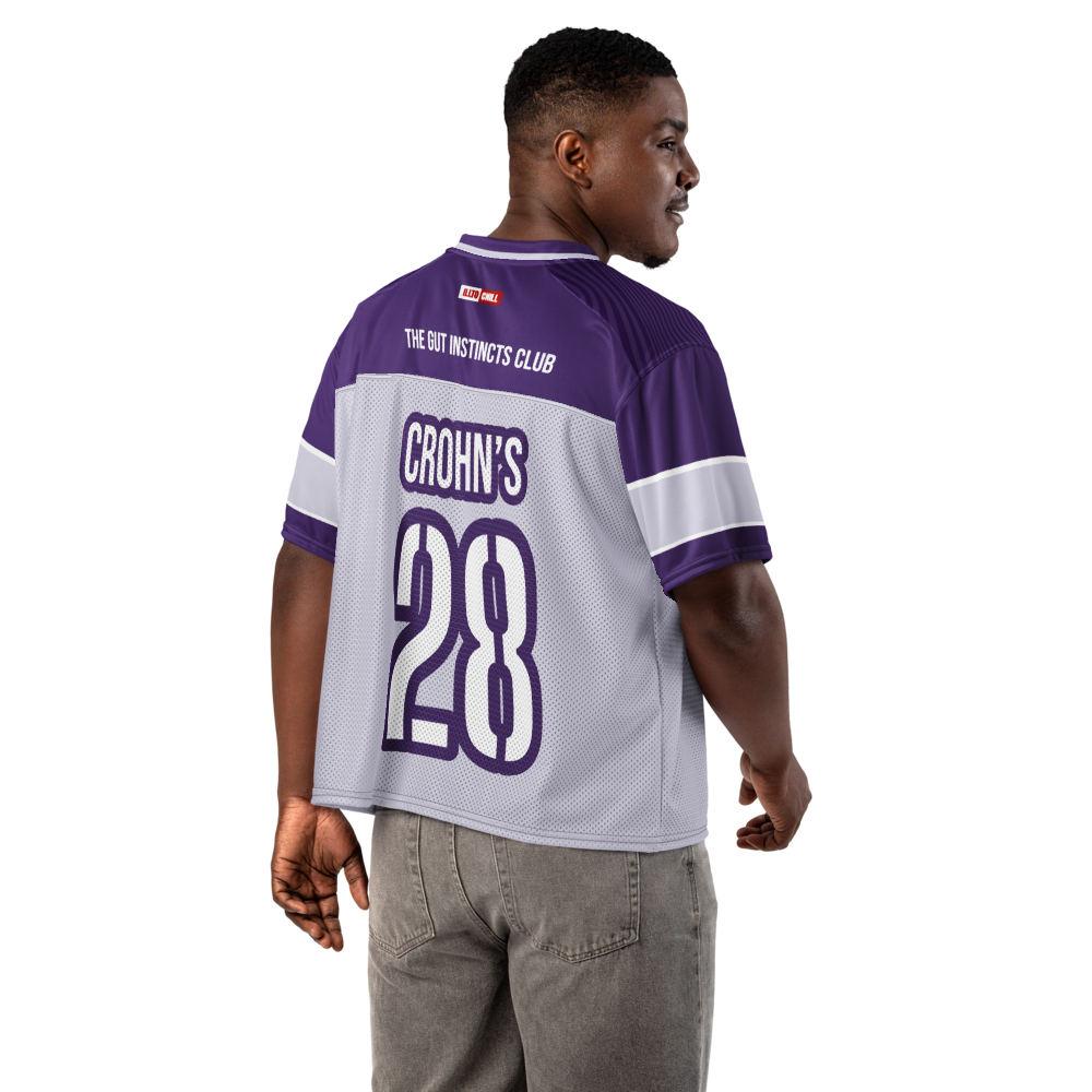 Play Through Pain Crohn’s Football Jersey – ILLTOCHILL Athletic Edge