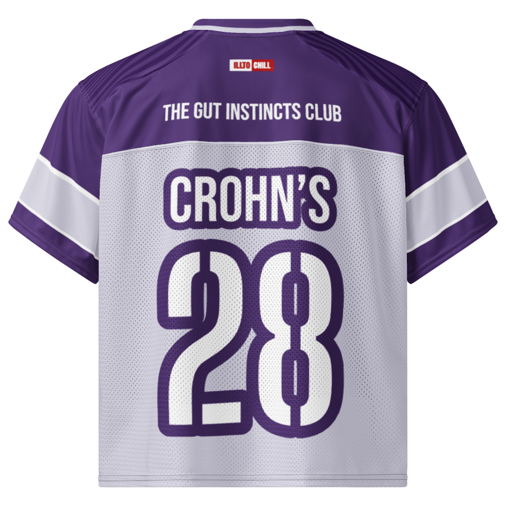 Play Through Pain Crohn’s Football Jersey – ILLTOCHILL Athletic Edge