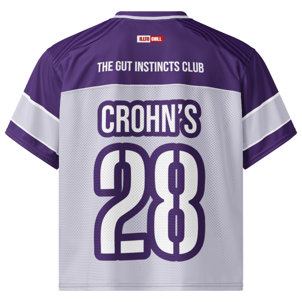 ILLTOCHILL Crohn's disease awareness and support Boxy football jersey