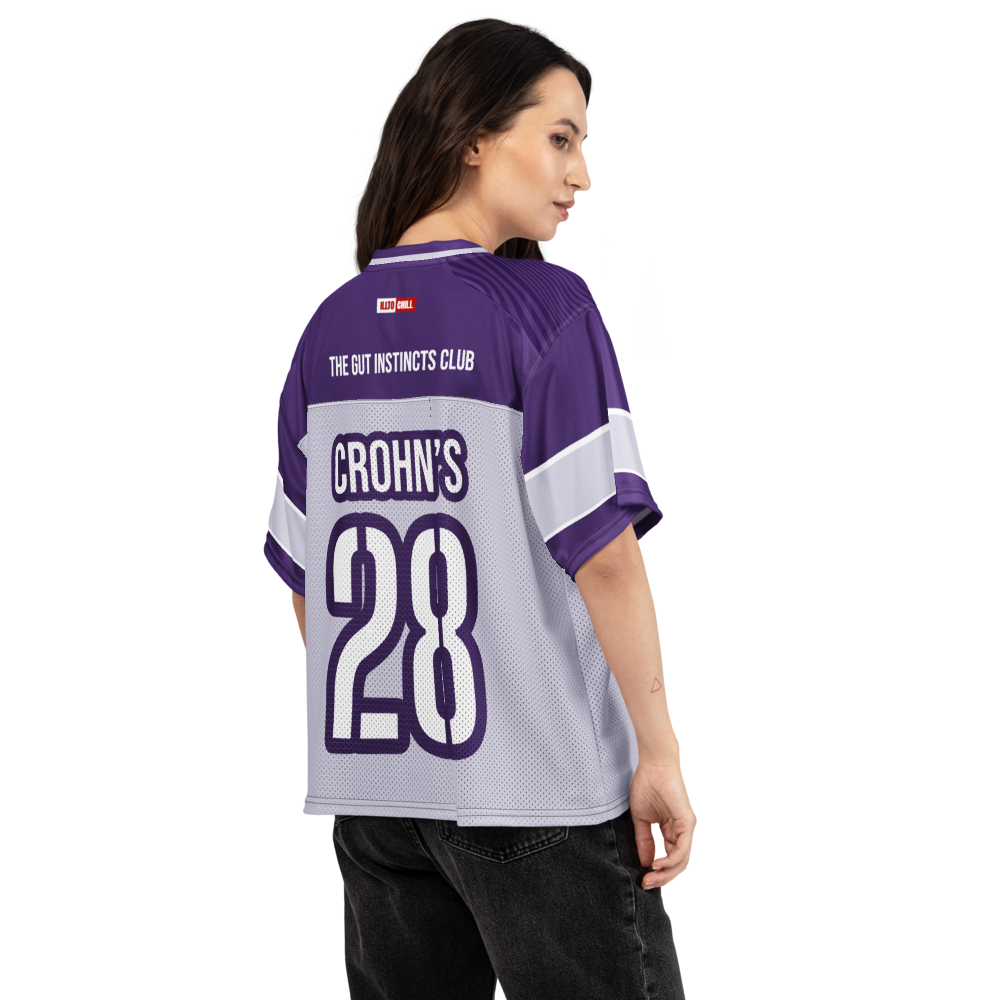 Play Through Pain Crohn’s Football Jersey – ILLTOCHILL Athletic Edge