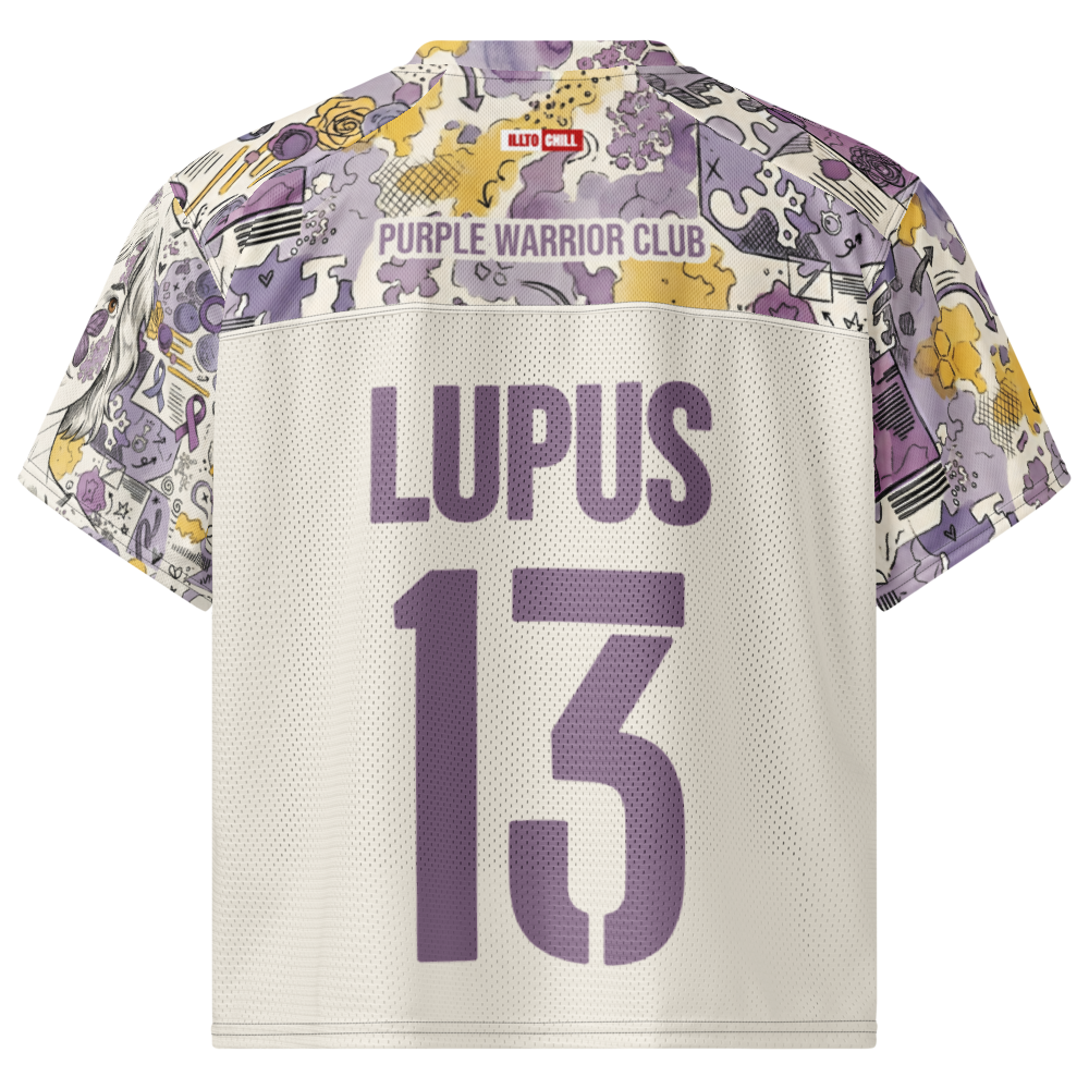 ILLTOCHILL lupus disorder Boxy football jersey