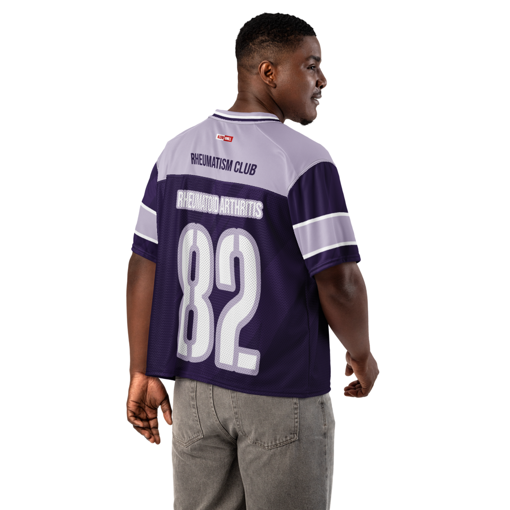 Play Through Pain Rheumatoid Arthritis Football Jersey – ILLTOCHILL Athletic Resilience Wear