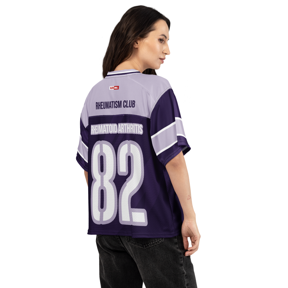 Play Through Pain Rheumatoid Arthritis Football Jersey – ILLTOCHILL Athletic Resilience Wear