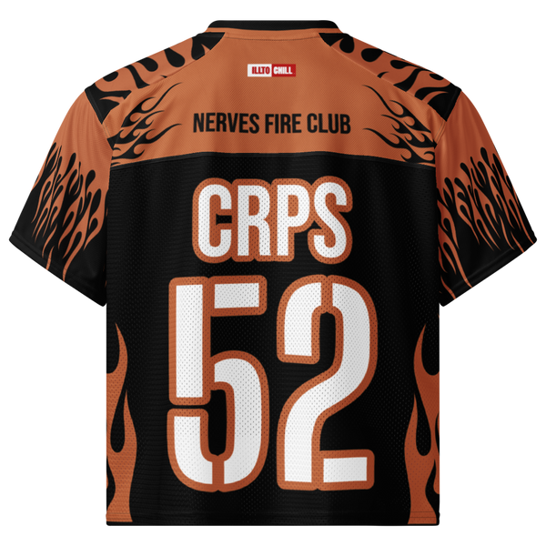 ILLTOCHILL CRPS awareness Complex Regional Pain Syndrome support Boxy football jersey