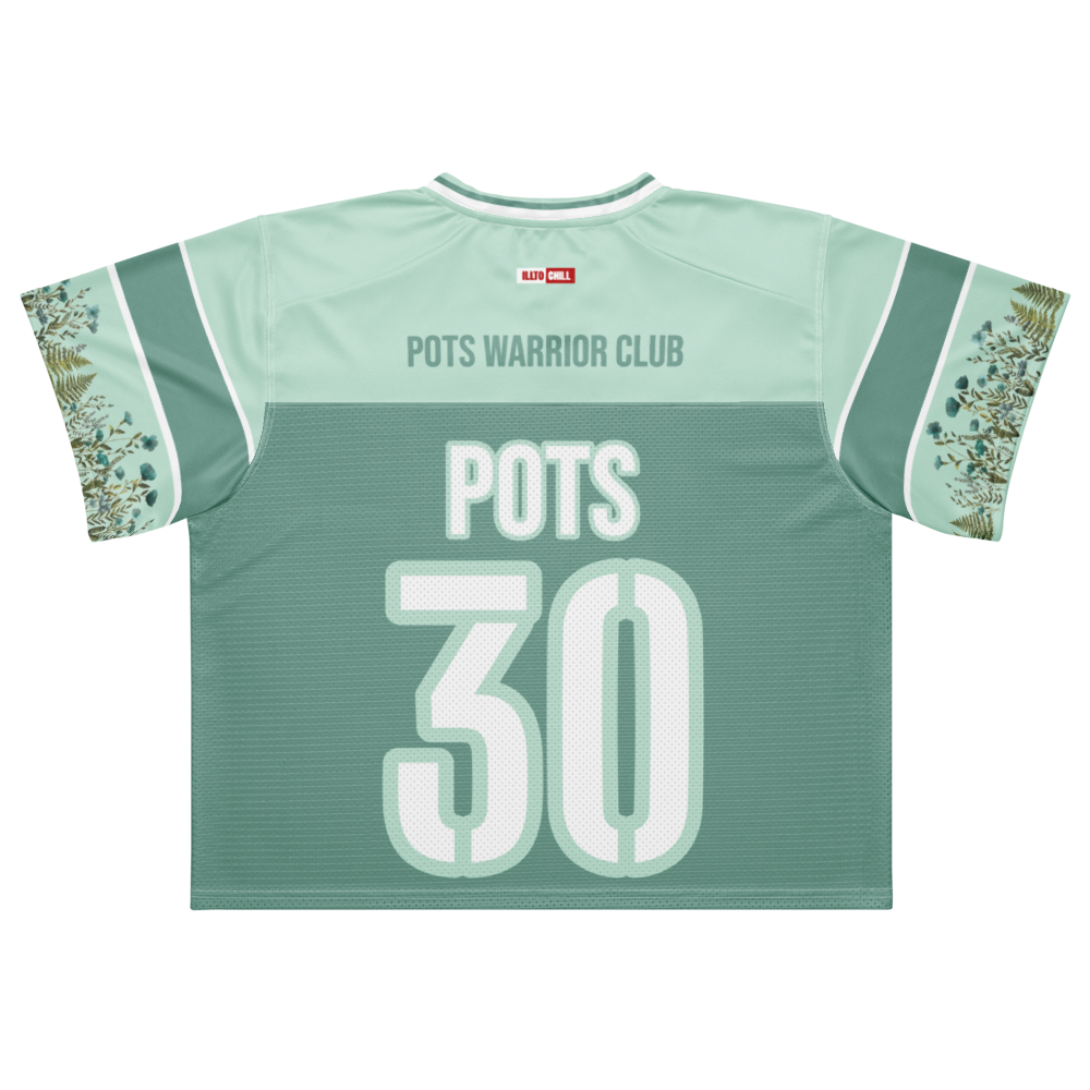 ILLTOCHILL POTS awareness Boxy football jersey