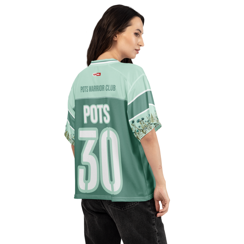 ILLTOCHILL POTS awareness Boxy football jersey