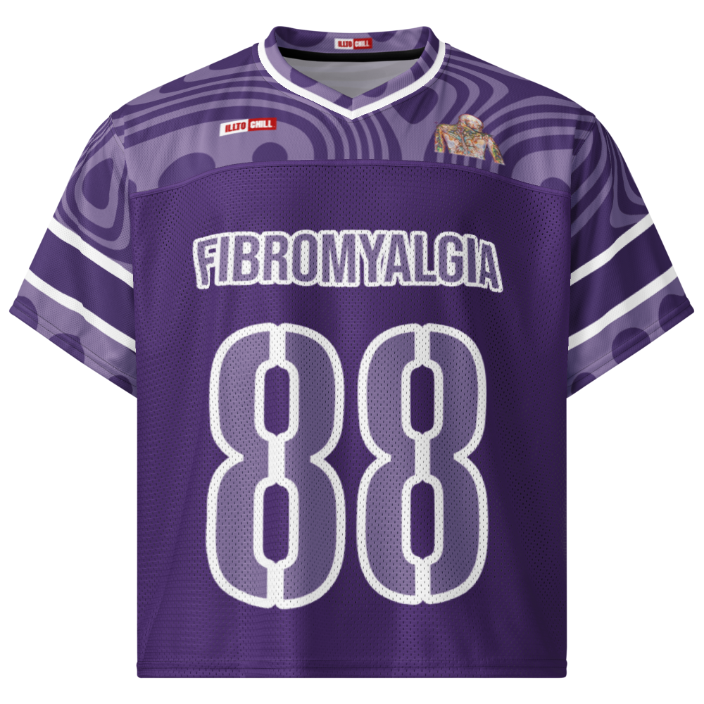 ILLTOCHILL Fibromyalgia awareness Boxy football jersey