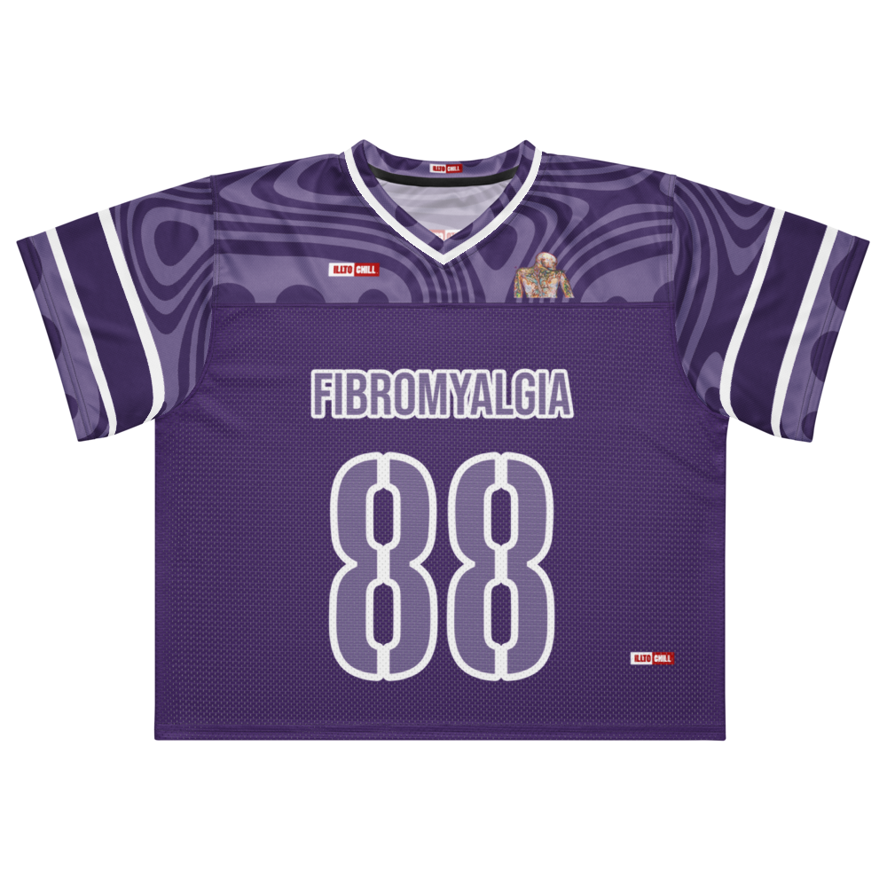 ILLTOCHILL Fibromyalgia awareness Boxy football jersey