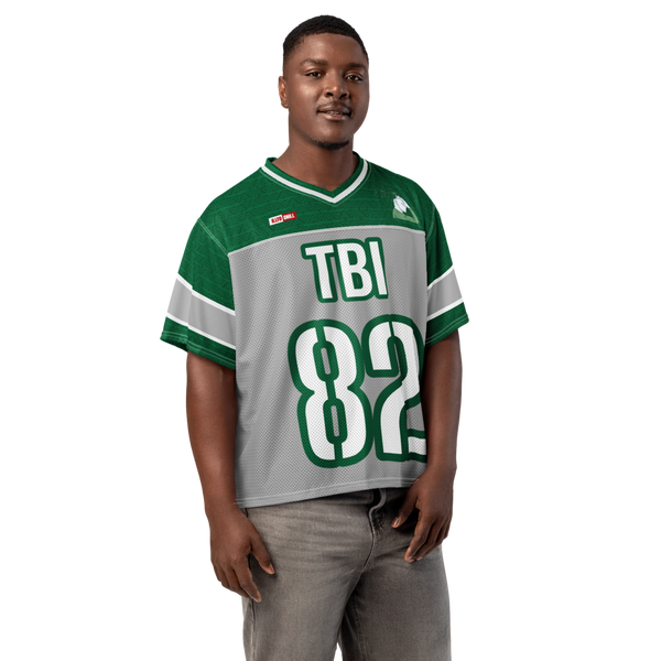 ILLTOCHILL TBI Traumatic brain injury support Boxy football jersey