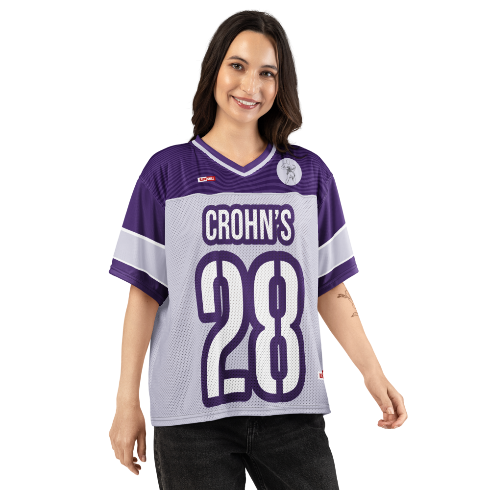 Play Through Pain Crohn’s Football Jersey – ILLTOCHILL Athletic Edge