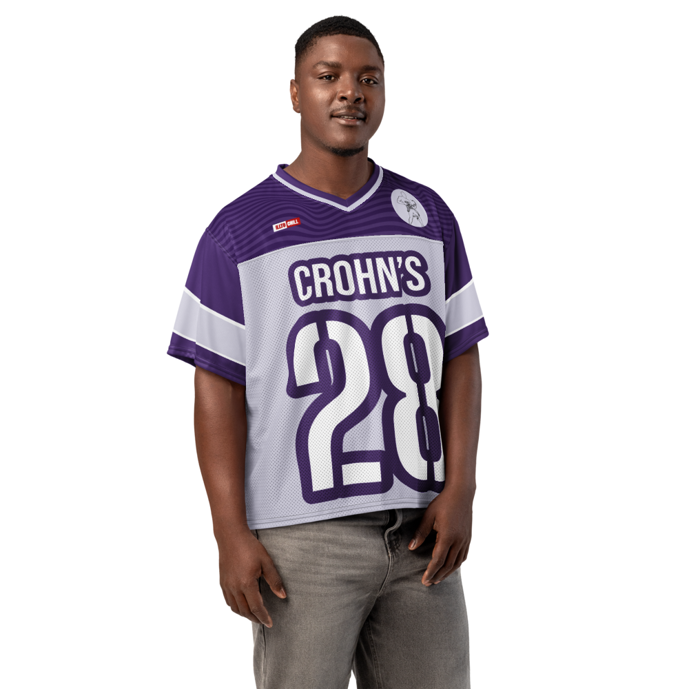 Play Through Pain Crohn’s Football Jersey – ILLTOCHILL Athletic Edge