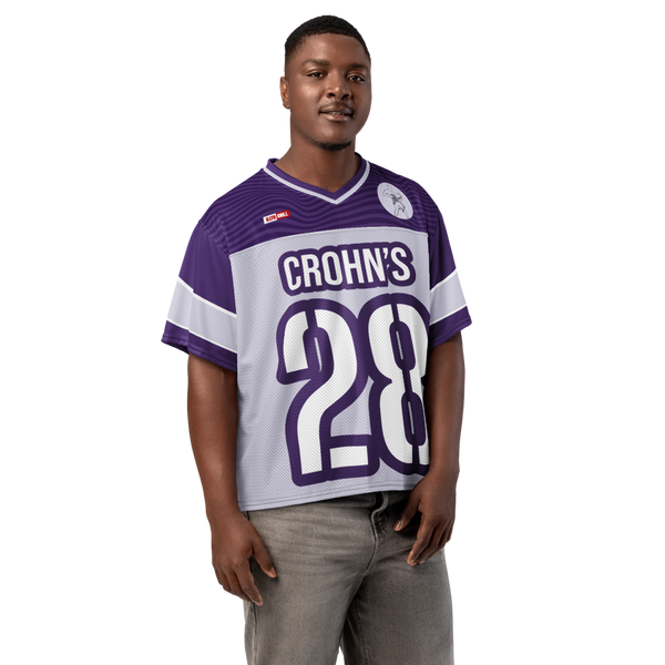 ILLTOCHILL Crohn's disease awareness and support Boxy football jersey