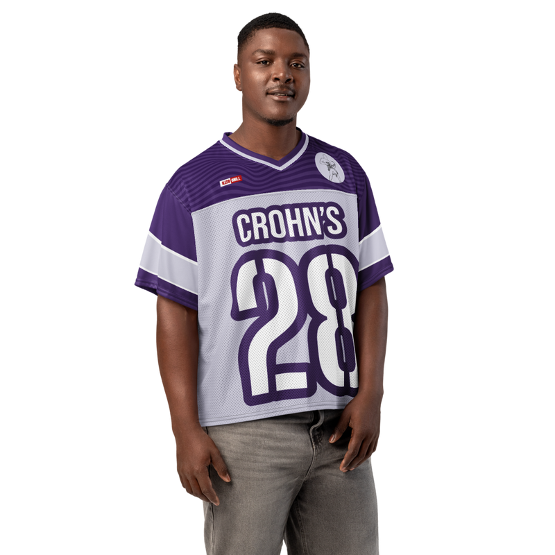 Play Through Pain Crohn’s Football Jersey – ILLTOCHILL Athletic Edge