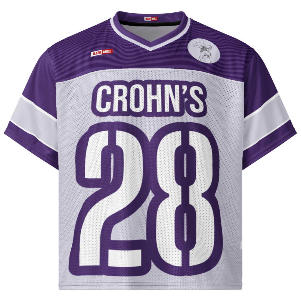 Play Through Pain Crohn’s Football Jersey – ILLTOCHILL Athletic Edge
