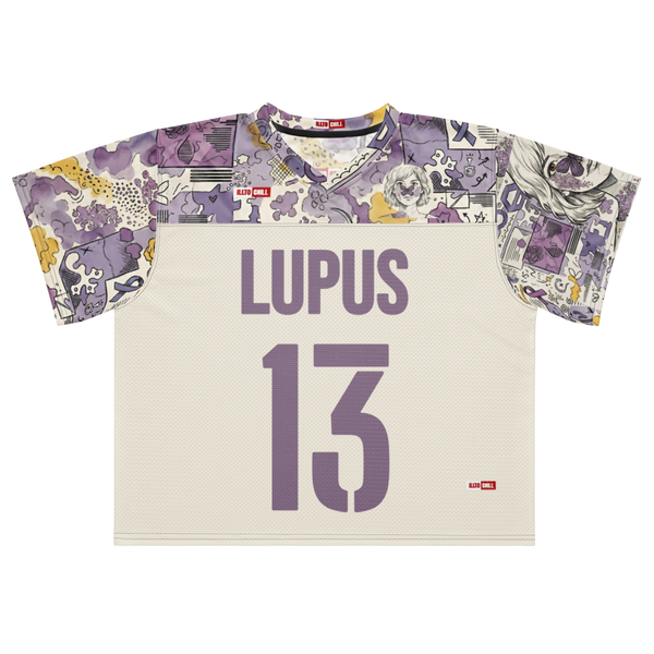 ILLTOCHILL lupus disorder Boxy football jersey