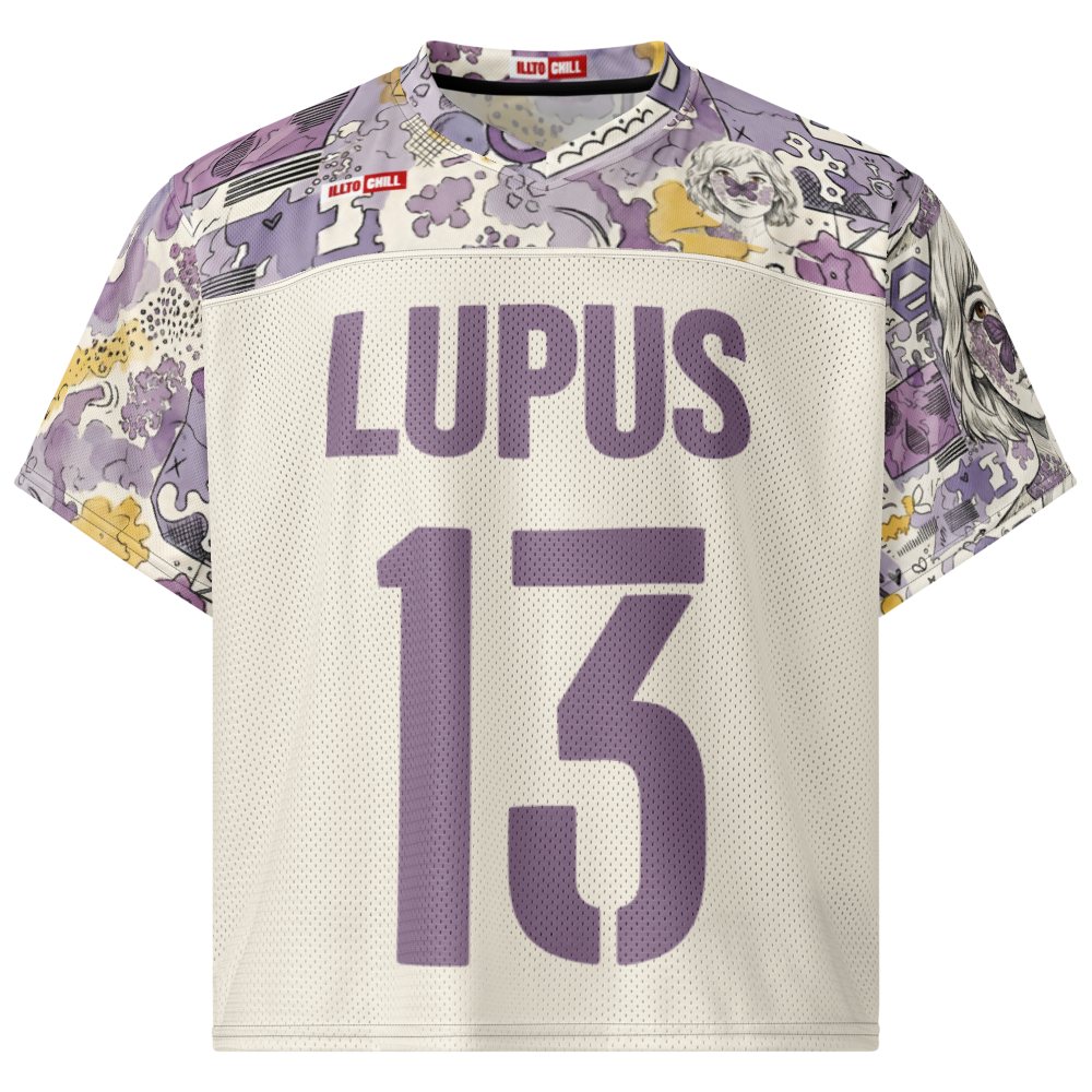ILLTOCHILL lupus disorder Boxy football jersey