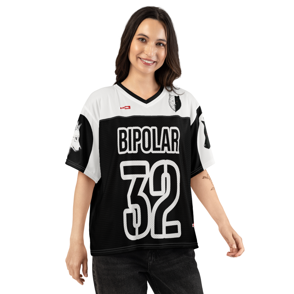 ILLTOCHILL Bipolar disorder Boxy football jersey