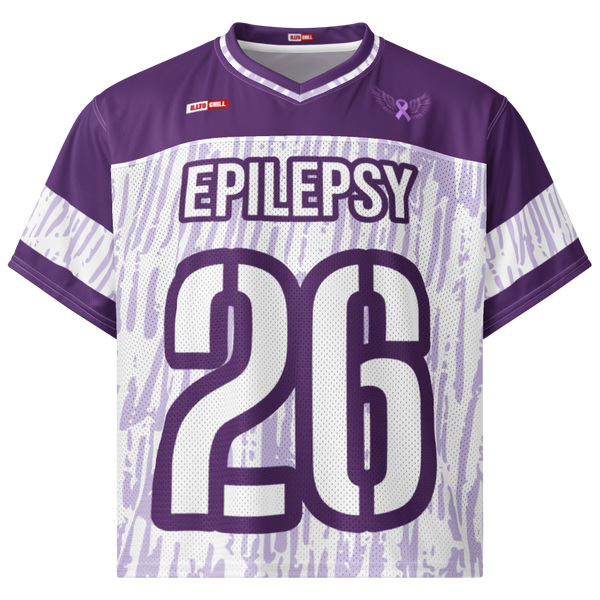 ILLTOCHILL Epilepsy awareness and support Boxy football jersey