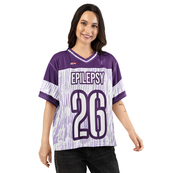 ILLTOCHILL Epilepsy awareness and support Boxy football jersey