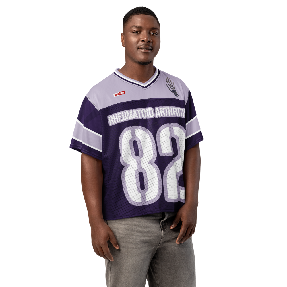 Play Through Pain Rheumatoid Arthritis Football Jersey – ILLTOCHILL Athletic Resilience Wear