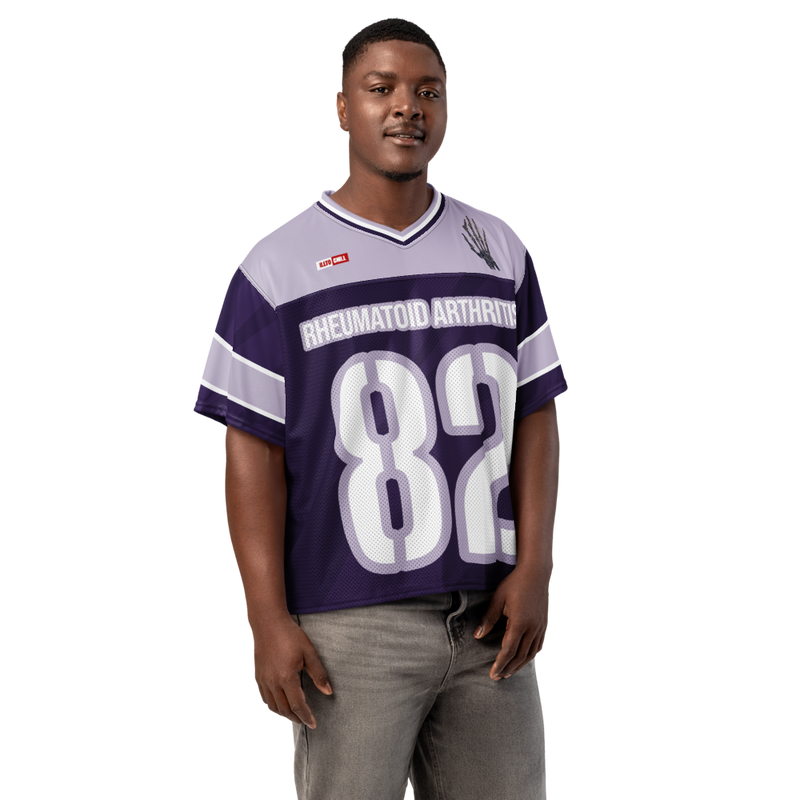Play Through Pain Rheumatoid Arthritis Football Jersey – ILLTOCHILL Athletic Resilience Wear