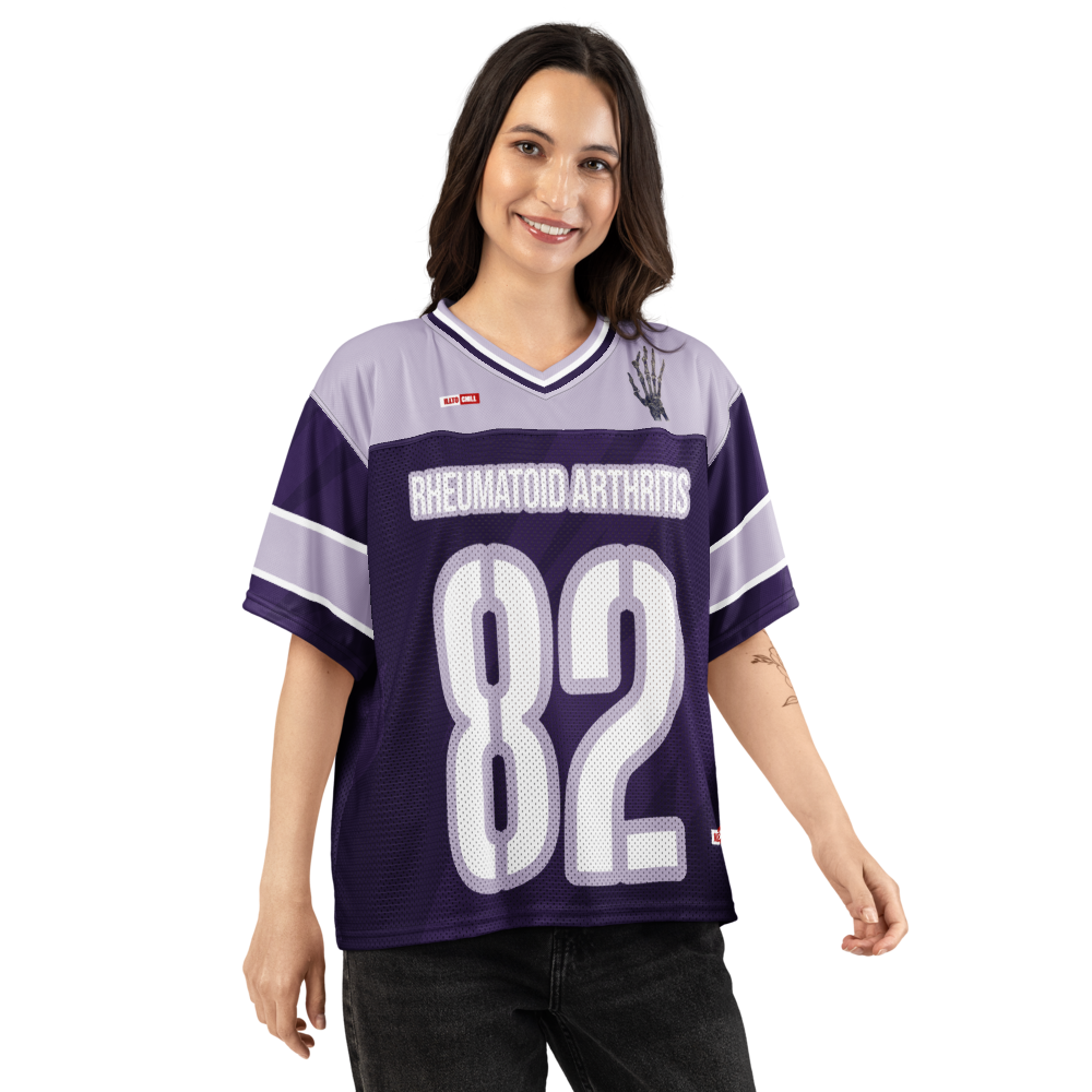 Play Through Pain Rheumatoid Arthritis Football Jersey – ILLTOCHILL Athletic Resilience Wear