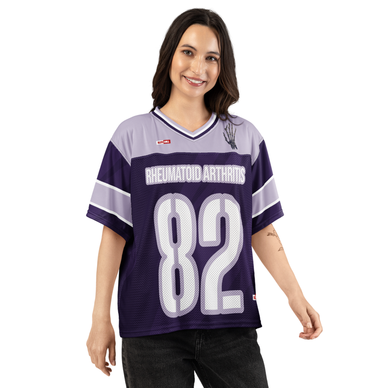 Play Through Pain Rheumatoid Arthritis Football Jersey – ILLTOCHILL Athletic Resilience Wear