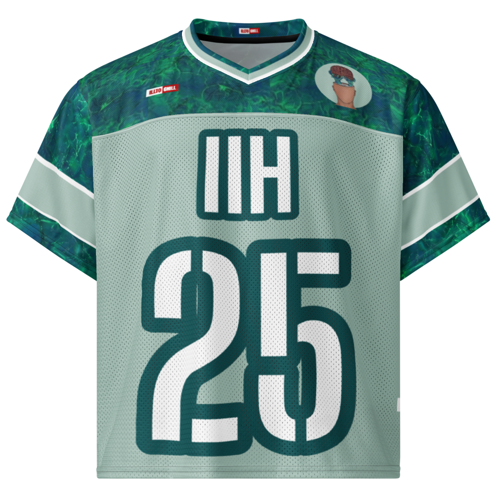 ILLTOCHILL IIH awareness Idiopathic Intracranial Hypertension support Boxy football jersey