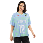 Autism Team Spirit Boxy Football Jersey – Game Day Neurodivergent Confidence ILLTOCHILL - ILLTOCHILL autism awareness merchandise