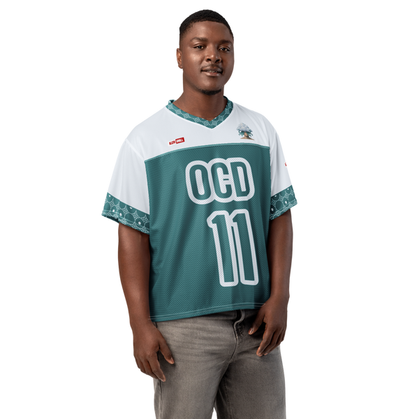 ILLTOCHILL OCD awareness Obsessive-Compulsive Disorder Boxy football jersey