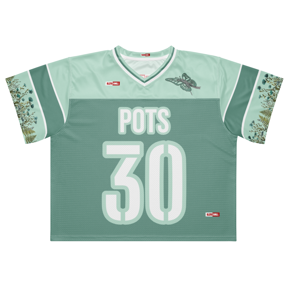 ILLTOCHILL POTS awareness Boxy football jersey