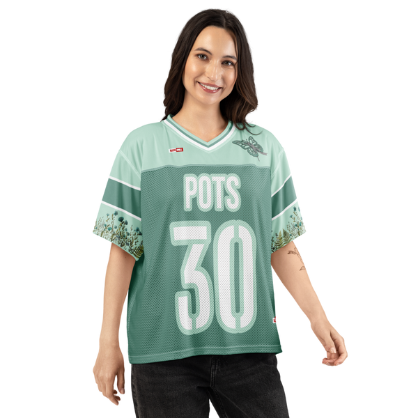 ILLTOCHILL POTS awareness Boxy football jersey