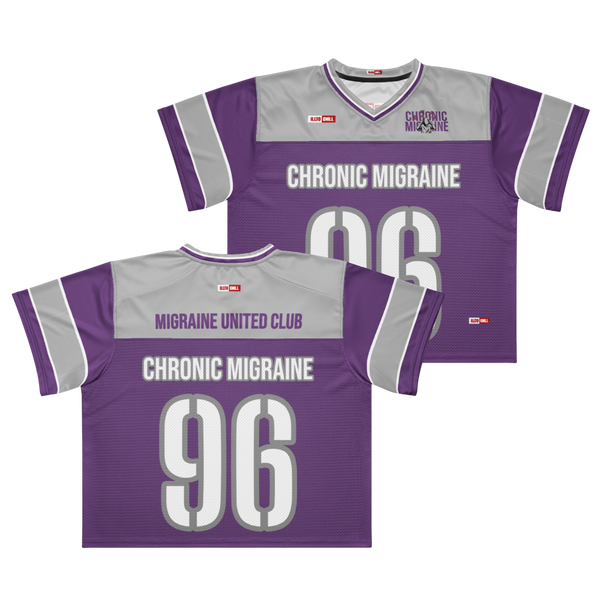 ILLTOCHILL Chronic Migraine awareness and support Boxy football jersey