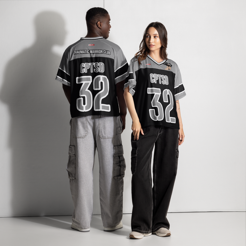 Game Face Healing C-PTSD Football Jersey – ILLTOCHILL Street Style