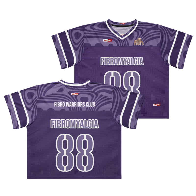 ILLTOCHILL Fibromyalgia awareness Boxy football jersey