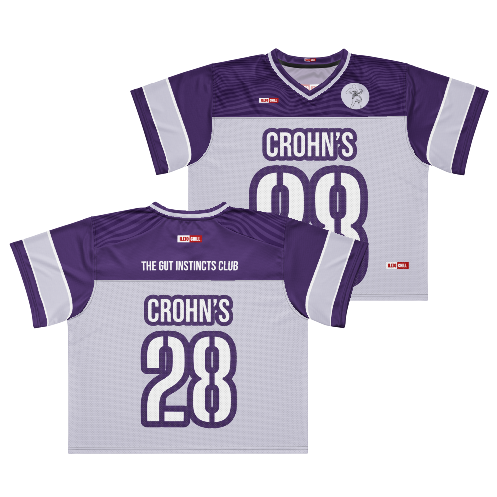 Play Through Pain Crohn’s Football Jersey – ILLTOCHILL Athletic Edge