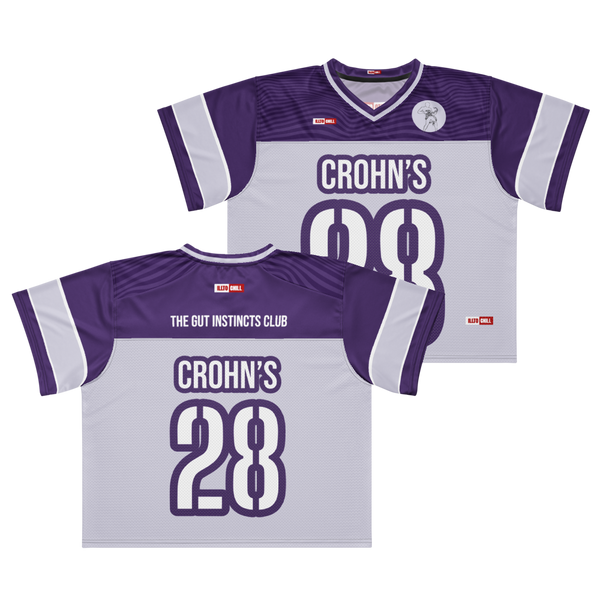 ILLTOCHILL Crohn's disease awareness and support Boxy football jersey