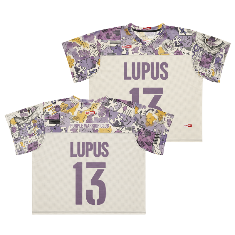 ILLTOCHILL lupus disorder Boxy football jersey