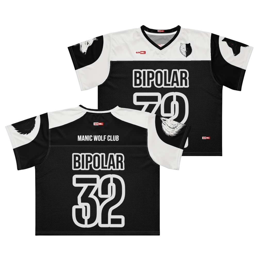 ILLTOCHILL Bipolar disorder Boxy football jersey
