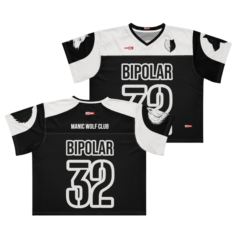 ILLTOCHILL Bipolar disorder Boxy football jersey