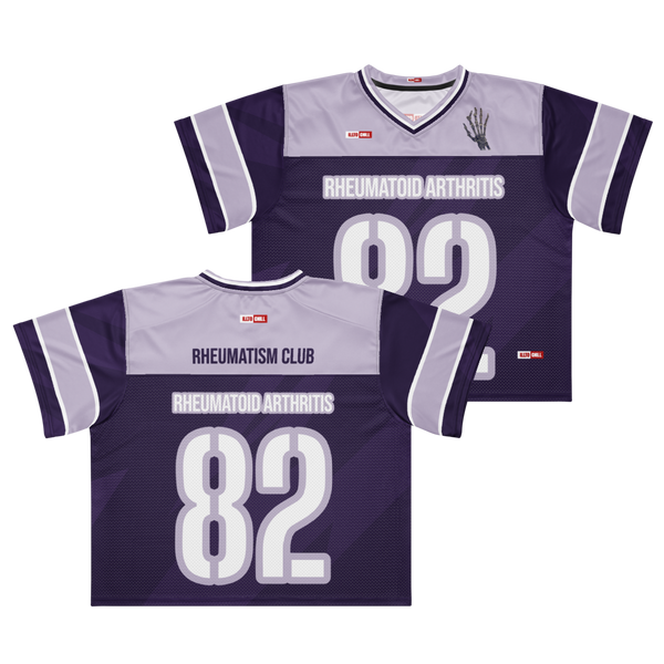 ILLTOCHILL RA awareness Rheumatoid Arthritis support Boxy football jersey